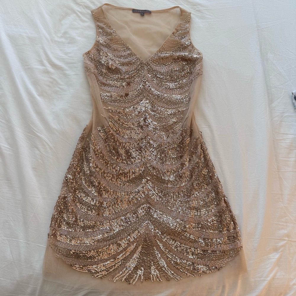 Issue New York Silver & Gold Sequin/Beaded Dress